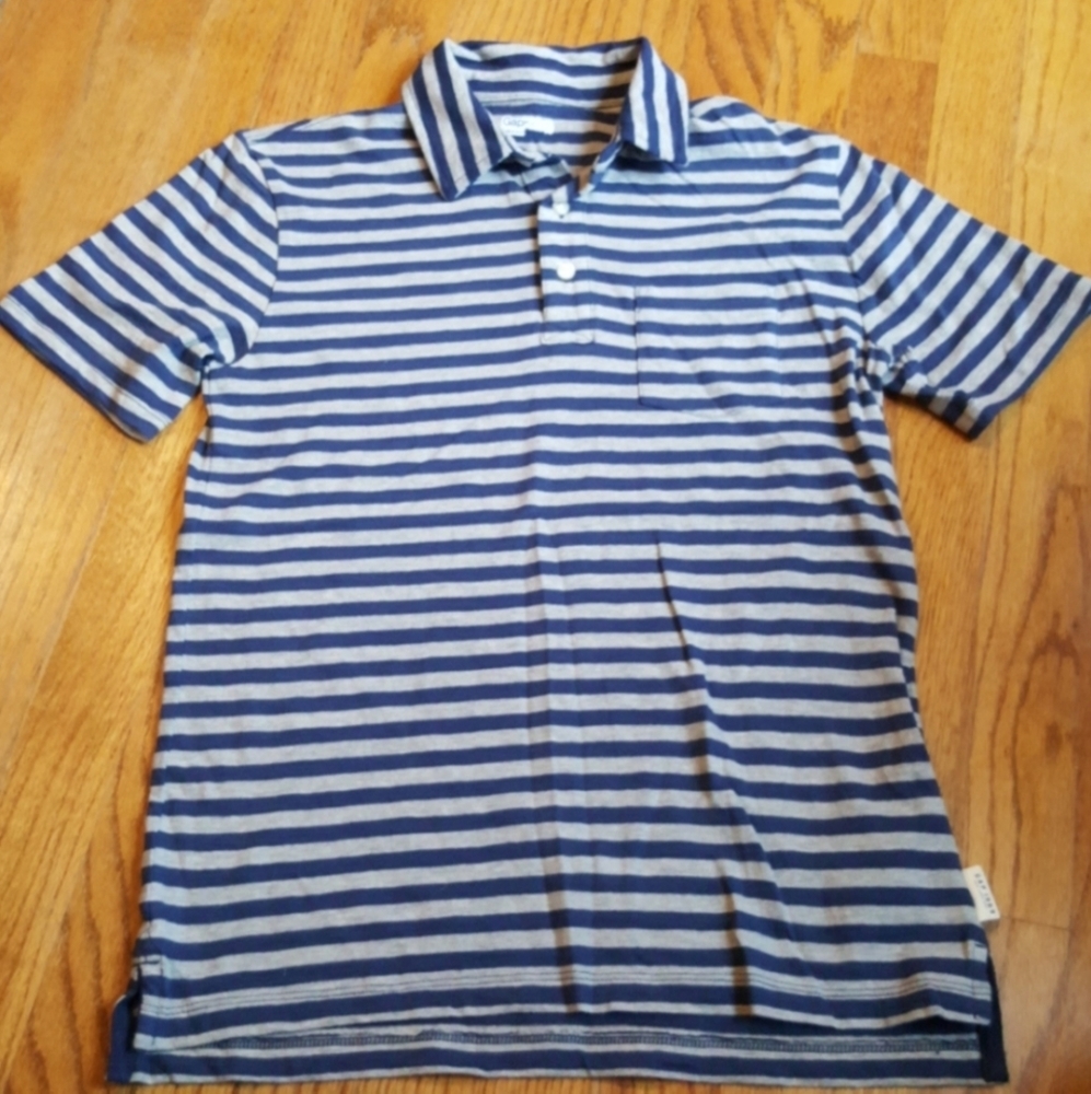Gap Boys 1969 XL size 12 Striped Polo Jersey Knit Pima Cotton Golf Shirt